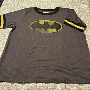 Torrid Batman Gray Ringer Tee Size 2 (18/20)